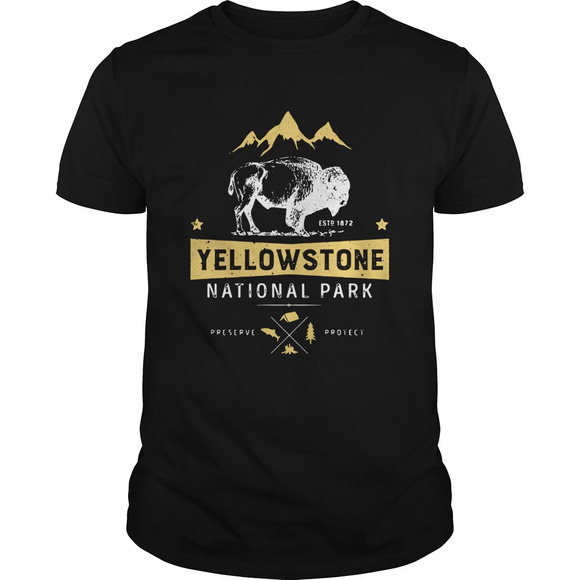Tops - Yellowstone National Park Us Bison Buffalo Retro Shirt